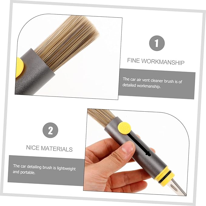 Car Air Vent Cleaning Brush Lightweight Interior Detailing Brush for Automotive Air Conditioner for Tight Spaces Durable Design for Long Term Use for Car Owners