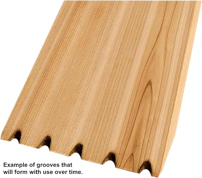 Grill Dog Cedar Hog BBQ Grill Brush Scraper - Full Size - Sourced & Made in The USA