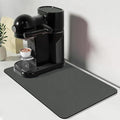 Bloss Coffee Mat, Dish Drying Mat for Multiple Usage, Coffee Bar/Maker Mat, Kitchen Counter Mats, Absorbent Hide Stain Rubber Backed Dish Drying Pad(12.2"x19.7", Dark Gray)