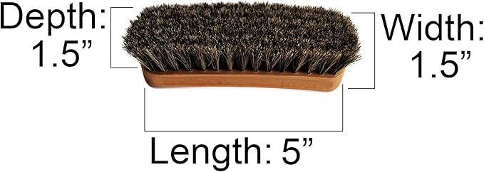 5" Mongolian Horsehair Shine Brush with Wood Handle (1 Pack, [5" Long] Horsehair Brush)