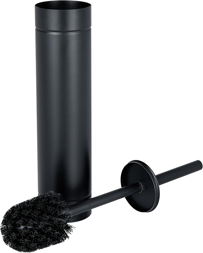 Bath Bliss Toilet Brush with Weighted Base | Slender Design | 360 Degree Brush | Bathroom Cleaning | Black