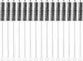 uxcell 15Pcs Drinking Straw Cleaning Brushes, 8" x 5/8" Nylon Bristles Long Straw Brush Pipe Cleaner for Washing Straws Pot Spout, Sippy Cup, Bottle and Tube (Black)