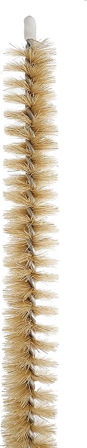Konex 45 Inch (115cm) Premium Flexible Medium-Stiff Natural Bristle Radiator, Coil and Vent Brush with Wood Handle