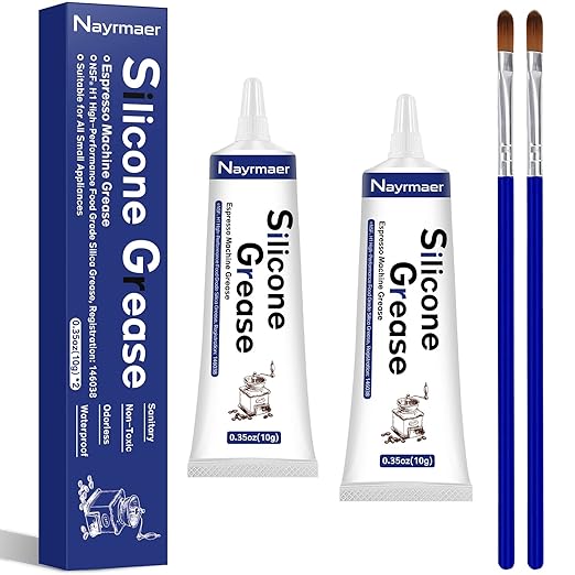 Espresso Machine Grease, 2 x 10g Silicone Grease Maintenance Kit for Care and Maintenance of All Coffee Machines, Food Grade Grease for All Expresso Machines