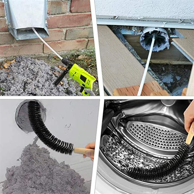 20-Feet Dryer Vent Cleaner Kit with Drill Attachment and A Collection Bag