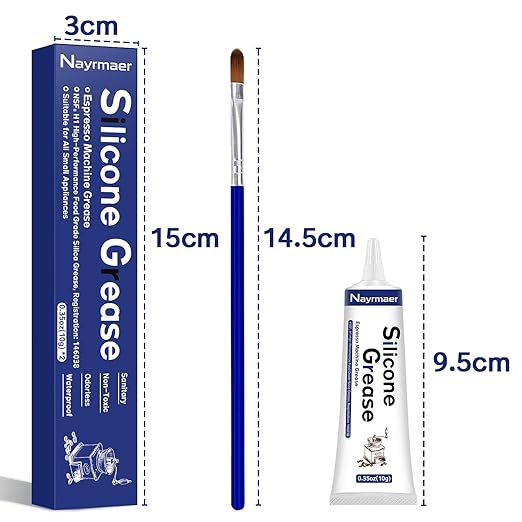 Espresso Machine Grease, 2 x 10g Silicone Grease Maintenance Kit for Care and Maintenance of All Coffee Machines, Food Grade Grease for All Expresso Machines