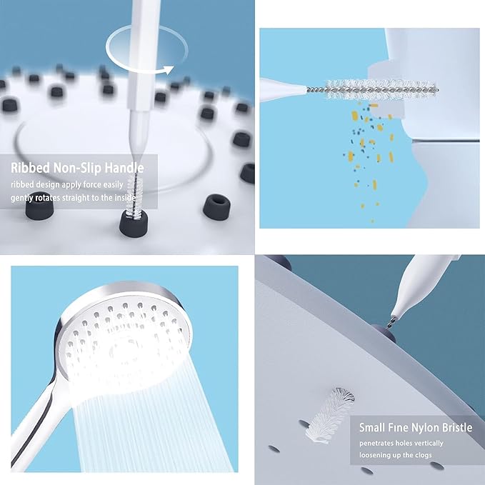 75 Pcs Multiszie Shower Head Cleaner Tool, Shower Head Cleaning Brush for Small Hole Nozzle with Storage Boxes, Showerhead Cleaner Picks Unclogger for Household Bathroom