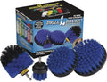 Drillbrush Boat Hull Cleaner Set/Swimming Pool Accessories - Cleaning Drill Brushes for Vinyl Liners - Hot Tubs and Spas Cleaning Brush Kit - Pool Cover Scrubber - Rotary Brushes for Walls and Deck