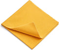 Microfiber Polyamide and Polyester Cleaning Cloth for Everywhere, Glasses, Screens & Delicate Surfaces – Soft, Camera Lens, Car Interior, Piano Black, Lint-Free, Reusable Zigzag Edge (Mustard Yellow)