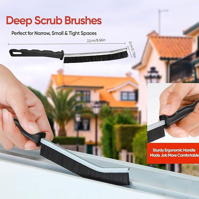 Crevice Cleaning Brush,Multifunctional Cleaning Brush Tool, Bathroom Gap Brush, Small Cleaning Brush, Grout Brush, Kitchen Brush,