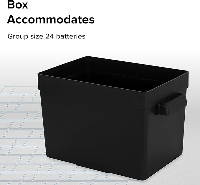 Camco Heavy Duty Battery Box with Straps and Hardware - Group 24 |Safely Stores RV, Automotive, and Marine Batteries |Durable Anti-Corrosion Material | Measures 7-1/4" x 10-3/4" x 8" | (55363)