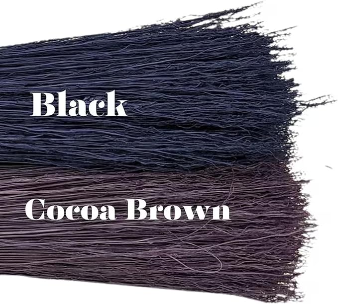 Broomcorn 16" 1/2 lb Bundles, Rainbow Broom Corn, Broom Straw, Broom Corn for Broom Making, Broom Grass hurl, Broom Corn, Kitchen Witch Crafts and Florals (Black)