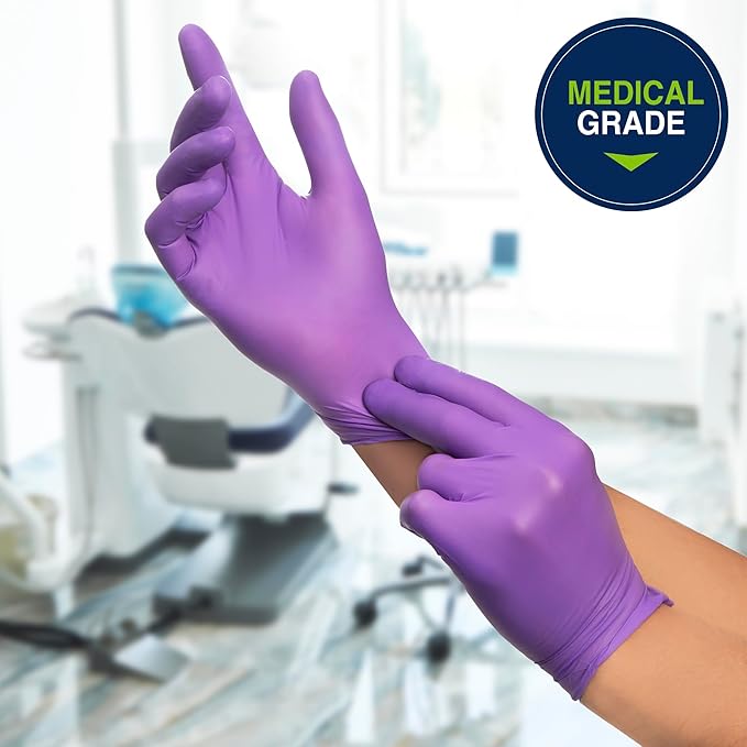 HALYARD PURPLE NITRILE Gloves Powder Free Disposable Medical Exam Gloves