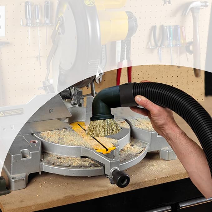 Round Dusting Brush Tool Attachment for Shop Vacs 2 1/2 Inch Wet/Dry Vacuum Hose: Perfect for Cleaning Furniture, Blinds, Car Interiors- 2.5'' Replacement Shop Vacuum Accessories (Horse Hair Brush)