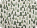 Christmas Dish Drying Mat for Kitchen Counter 18x24 Green Xmas Tree Block Print Winter Holiday Theme Absorbent Reversible Microfiber Drying Mats Kitchen Countertop Protector Dishes Drainer Pad