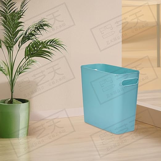 Platic Trash Can - Small Waste basketbin - 1.8 Gallon- for Office,Home,Bathroom,Kitchen - Green