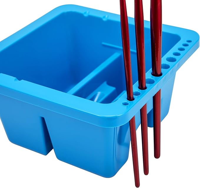 MyLifeUNIT Paint Brush Cleaner, Paint Brush Holder and Organizers for Acrylic, Watercolor, and Water-Based Paints (Blue)