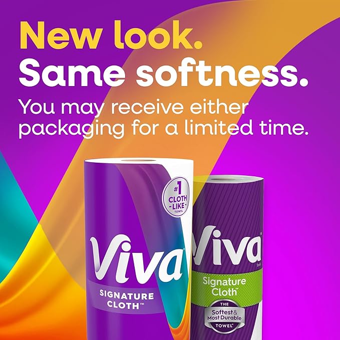 Viva Signature Cloth Paper Towels, 2 Family Triple Rolls, 141 Sheets per Roll (Packaging May Vary)