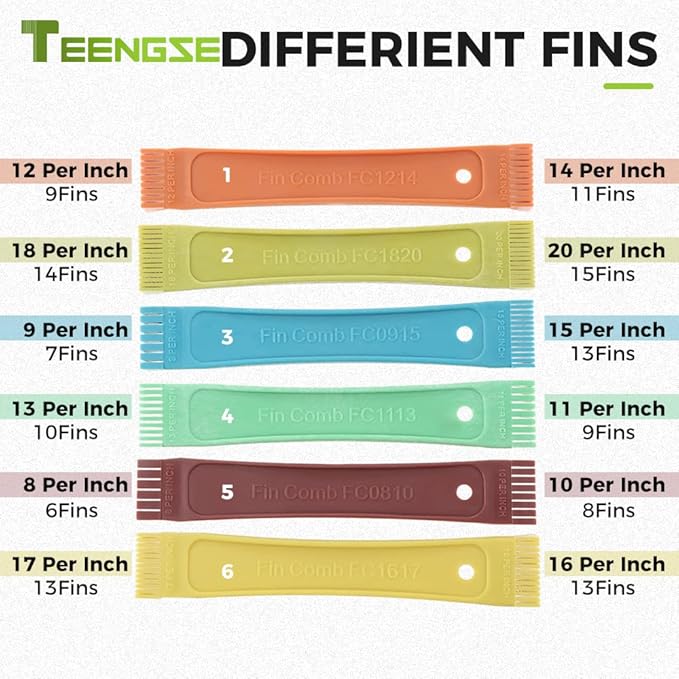 Air Conditioning Brush Tool, Window Blind Cleaner Duster Brush, Steel AC Evaporator Comb, Radiator Condenser Fin Comb, FCR6 Fin Comb Tool for AC Evaporator Radiator