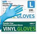 Vinyl Disposable Exam Gloves, 4Mil Powder-Free Latex-Free Food Grade Cooking Cleaning Medical Glove Blue 100&1000 Ct