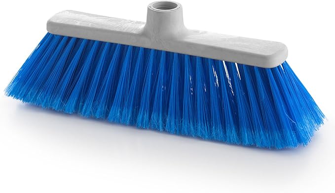 MAYA Poppy Broom - Soft and Efficient Sweep for Indoors - Lightweight and Sturdy Design (Blue)