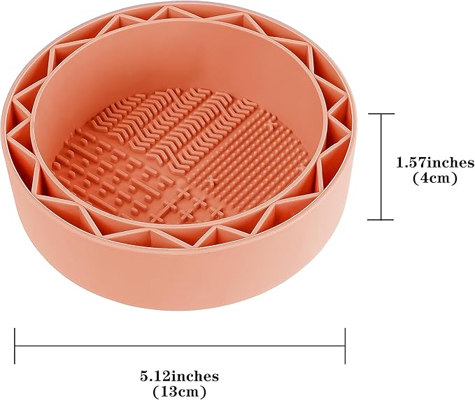 Pen Brush Washer, Watercolor Brush Cleaner, Silicone Brushs Bowl Clean, Brushs Holder Cleaner, Watercolor Painting Water Cup for Acrylic Oil Painti (1Pcs Orange)