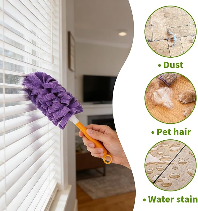 360° Electrostatic Duster Refills, Reusable & Washable Pads for Hand Duster, Sustainable Dust Removal Kit for Home, Office & Car – Dry & Wet Use, High-Adsorption Microfiber (10 PCS)