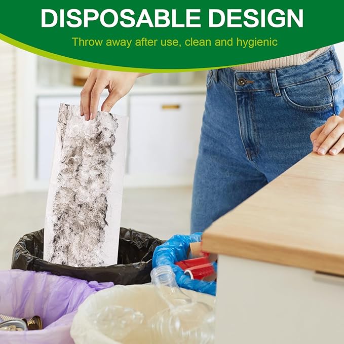 XL Heavy Duty Dry Sweeping Cloths Compatible with Sweeper Mop, Microfiber Duster Mop Pads Refills for Cleaning Hardwood Floor Dust and Pet Hair, Disposable (60 Count)