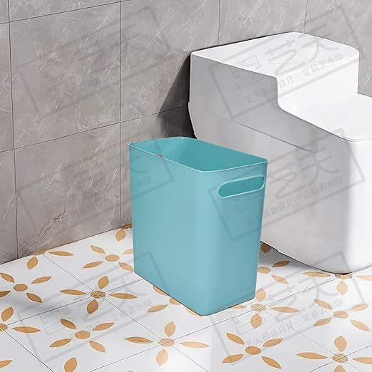 Platic Trash Can - Small Waste basketbin - 1.8 Gallon- for Office,Home,Bathroom,Kitchen - Green