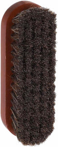 HARFINGTON Shoe Cleaning Brush 5"x2" Beech Wood Horsehair Boot Polish Brushes for Leather Shoes Boots Cloth, Brown Bronze