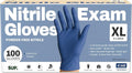 SUP Powder-Free Nitrile Exam Gloves, 100 Count Food Safe Latex-Free Medical Non-Sterile Cooking Disposable Glove, Blue