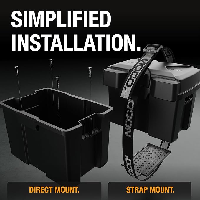 NOCO Snap-Top BGU1 Battery Box, Group U1 12V Battery Box for Lawn and Garden, Generators, Gate Openers and Equipment
