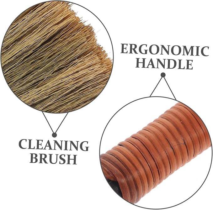 Cabilock Soft Bristle Broom Short Handle Handheld Cleaning Tool for Hardwood Floors Dust and PET Hair Removal Lightweight Design for Home and Office Cleaning