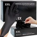 FINITEX - Black Nitrile Disposable Gloves, 5mil, Powder-free, Medical Exam Latex-Free 100 PCS For Cleaning Food Glove (XX-Large (Pack of 90))