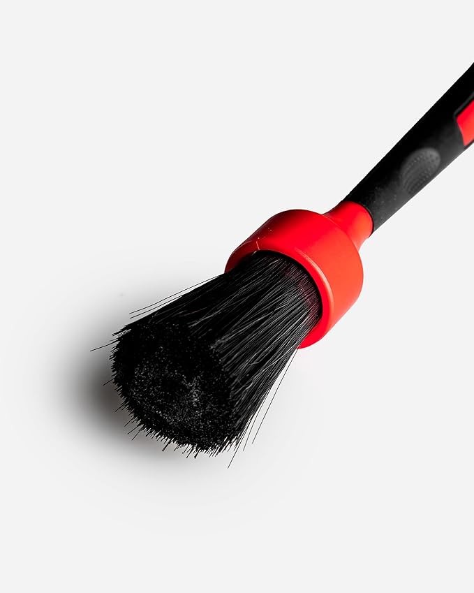 Adam's Polishes Lug Nut Brush - Car Detailing Brush for Wheel Cleaning | Chemical Resistant Bristles Against Tough Acid Wheel Cleaner or Rim Cleaner | Rubberized Wheel Brush for Safe Car Cleaning