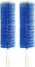 2PC Fan Cleaner for Box Fan Soft Bristles Bendable Fan Cleaner Brush Cobweb Corner Brush Reusable Dirt Remover for Stand Fan Air Conditioning Home Car Vents Curtain Box Fan Shutters Blue