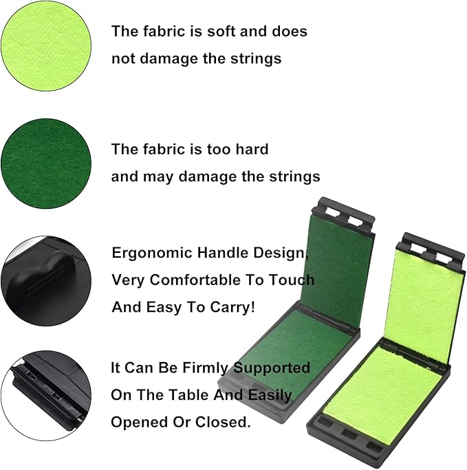 SAPHUE Guitar String Cleaner Clean Fretboard Cloth Tool Scrubber for Cleaning Maintenance Care Kit for Violin/Bass/Ukulele/Electric Guitars and Other Musical Instrument 2 Pack
