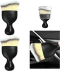 Ziciner 2 PCS Car Detailing Brush, Curved Soft Bristles Auto Removal Dust Collectors, Universal Vehicle Dashboard, Air Conditioner Vents etc Interior Cleaning Tool Accessories (Beige)