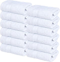 Infinitee Xclusives Luxury Wash Cloths for Showering [13x13] – 100% Cotton Washcloths [Pack of 12], Soft and Absorbent Face Towels for Bathroom Wash Clothes, Gym, and Spa (Brilliant White)