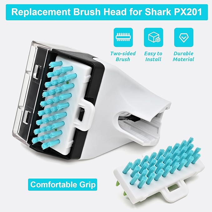 Shark PX201 3.5"Tough Stain Cleaning Brush Attachment for with Shark PX201, PX202BRN, Shark CarpetXpert Upright EX201 R-EX200 R-EX201 EX150 EX151, Reversible Bristle Replacement Brush Part (1+2)
