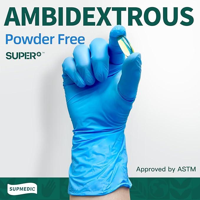 Vinyl Disposable Exam Gloves, 4Mil Powder-Free Latex-Free Food Grade Cooking Cleaning Medical Glove Blue 100&1000 Ct