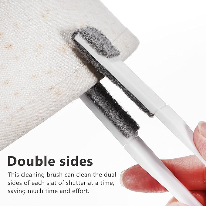 Blind Cleaner Duster Tool with 1 Clip and 6 Replaceable Brush Heads, Microfiber Fan and Window Blind Cleaning Brush for Household Dusting and Vent Maintenance