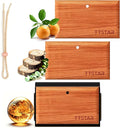ttstar Car Air Freshener Long Lasting 3 Pack Wood Air Fresheners Refill for Men Women New Car Smell Scent Accessories Odor Eliminator Cleaner with Metal Clip for Vehicle Visor(Teak, Amber& Grove)