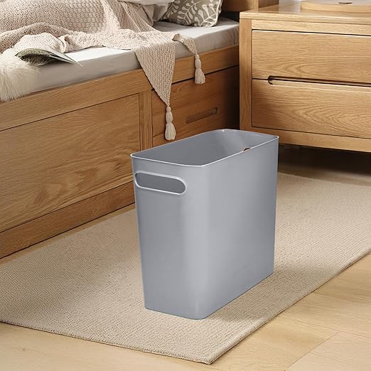 Hand Trash Can - Small Waste basketbin - 1.8 Gallon- for Office,Home,Bathroom,Kitchen - Grey