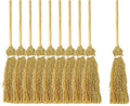 Honbay 10PCS Miniature Artificial Mini Straw Brooms with Red Ropes Halloween Straw Craft Decoration Witches Accessory for Costume Cosplay Party (6.89")