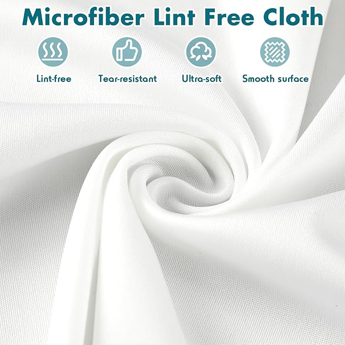 Cleanroom Cloth Wipes 4"x4" (bag of 400 Pcs) Microfiber Lint Free Cloth Disposable Clean Cloths Laser Sealed Edge for Lab Semiconductor Industries and Printing