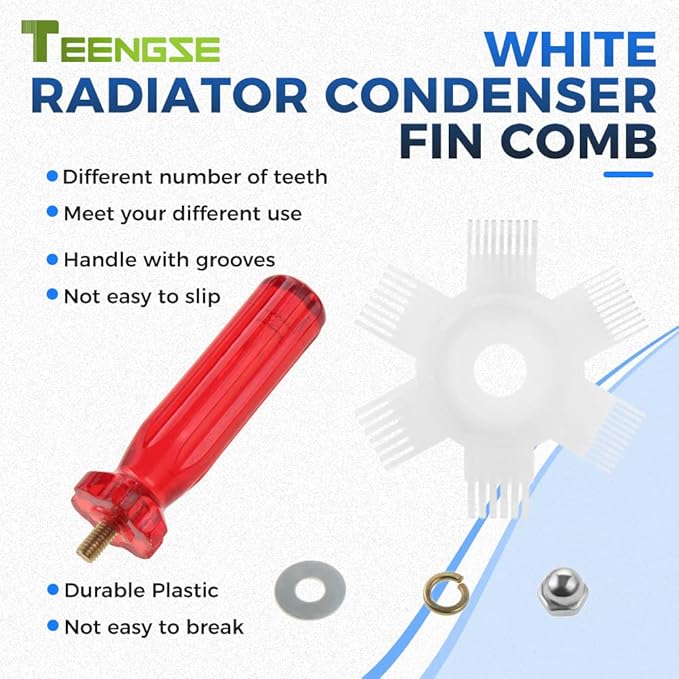 7PCS Air Conditioning Brush Set, FCR6 Fin Comb Tool, Radiator Condenser Fin Comb, Stainless Steel Air Conditioner Condenser Fin Comb for Cleaning AC Evaporator Radiator Refrigerator
