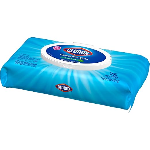 Clorox Disinfecting Wipes, Bleach Free Cleaning Wipes, Fresh Scent, 75 Count (Package May Vary)
