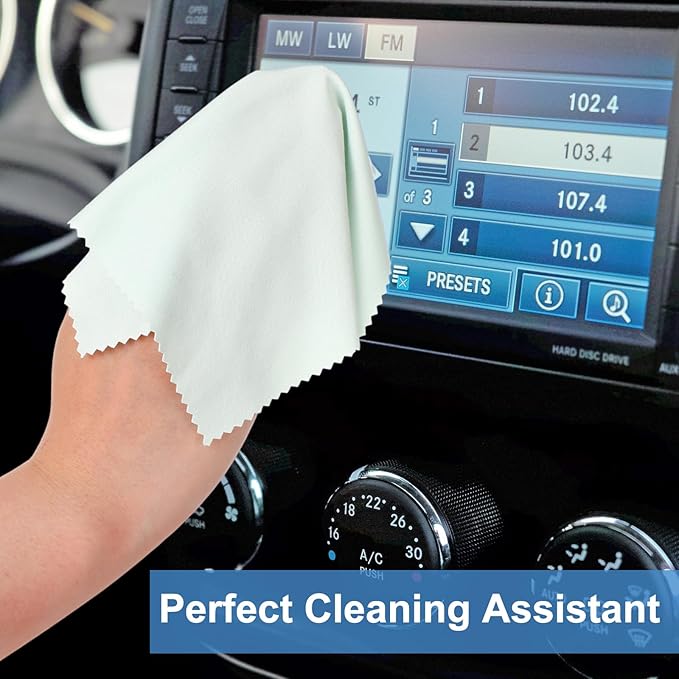 Frienda 50 Pcs Microfiber Cleaning Cloth for Glasses 6x7 Inch Lens Eyeglasses Cleaning Cloth Sunglasses Electronics Glasses Optical Cleaner Wipes Bulk for Camera Lens Eyeglass Screen(Light Color)