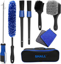 SHALL 8Pcs Wheel Brush Kit for Cleaning Wheel and Tire, Wheel and Rim Brush, Car Detailing Brushes, Tire Brush, Bendable Car Wheel Rim Cleaner Brush Set, Car Detailing Cleaning Brush Supplies